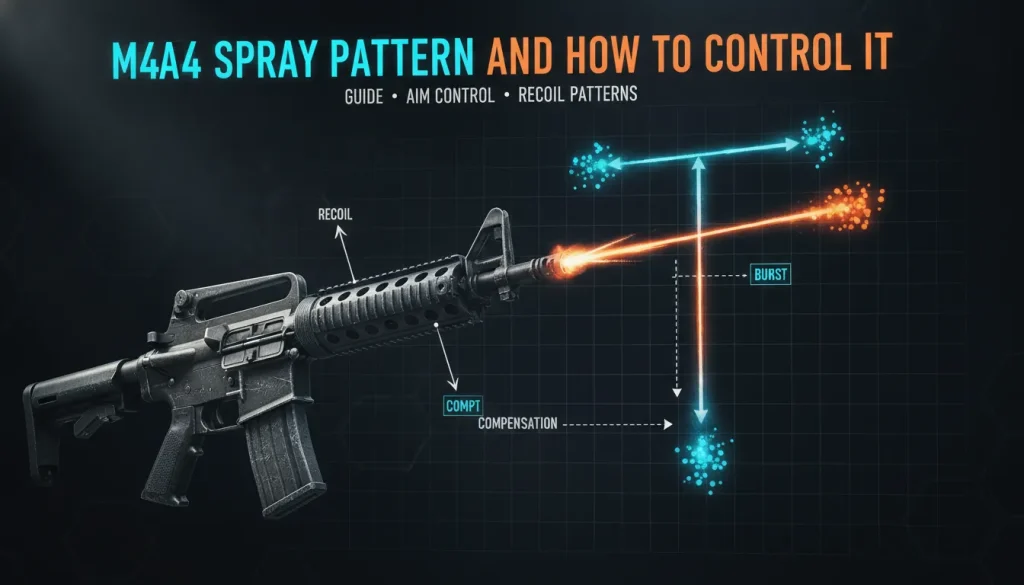 CS2 M4A4 Spray Pattern by BloodyCase