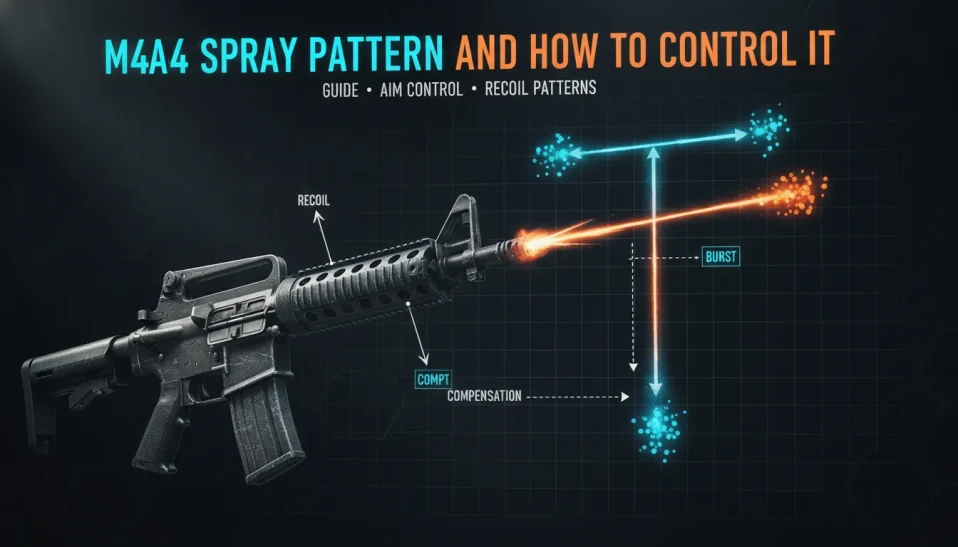 CS2 M4A4 Spray Pattern by BloodyCase