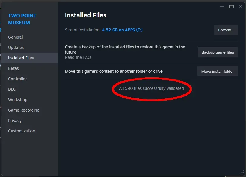 Verify Game Files in Steam